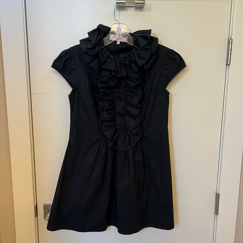 Anna Sammarone black mini dress/ long Italian blouse. Size: EU 42, US S